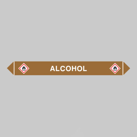 Flow marker Pk of 5 alchohol 300x40mm self adhesive vinyl