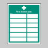 First aiders are (space for 6) adapt-a-sign 215x310mm