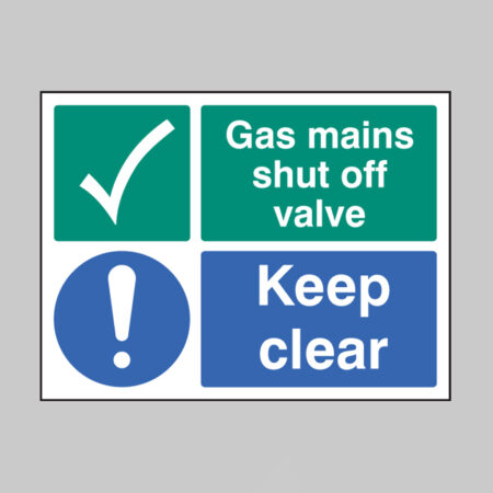 Gas mains shut off valve keep clear