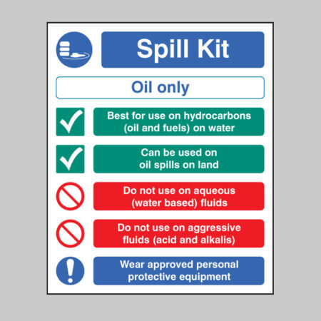 Spill kit oil type only