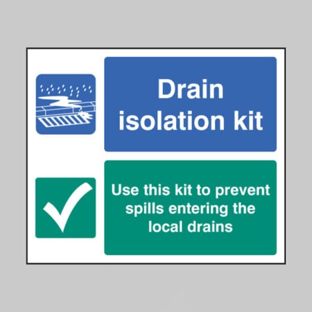 Drain isolation kit use this kit to prevent spills entering the local drains