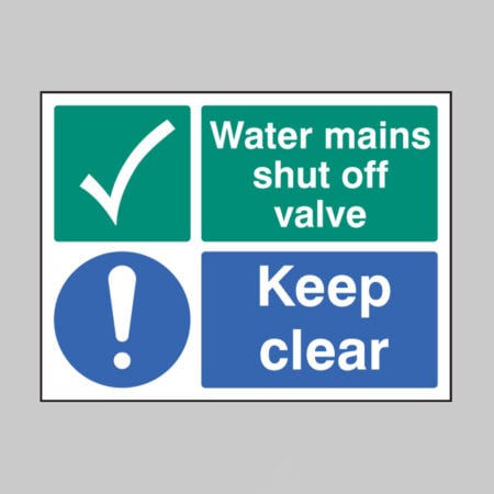 Water mains shut off valve keep clear