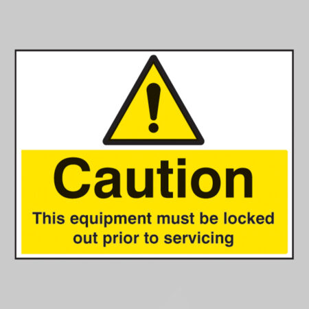 Caution this equipment must be locked out prior to servicing