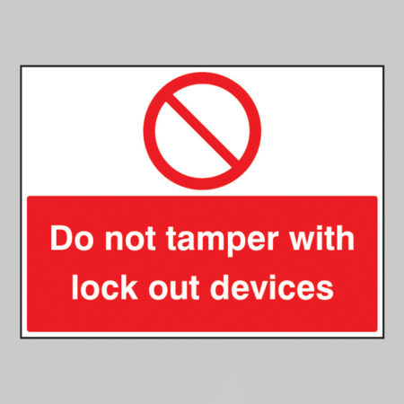 Do not tamper with lockout devices