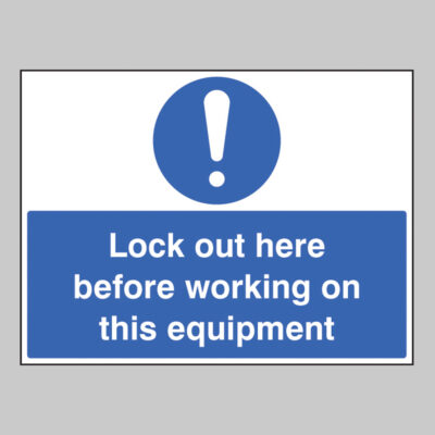 Lockout here before working on this equipment