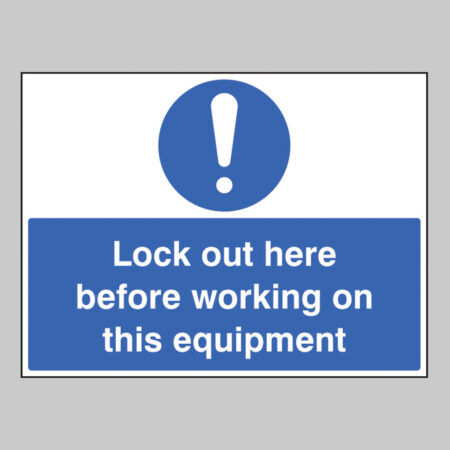 Lockout here before working on this equipment