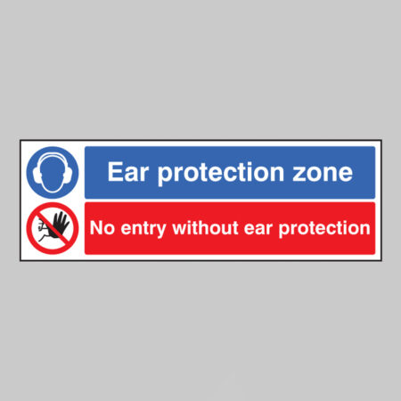 Ear protection zone no entry without ear protection