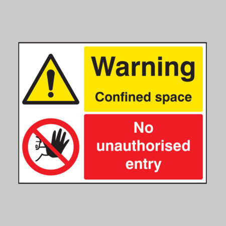 Warning confined space no unauthorised entry