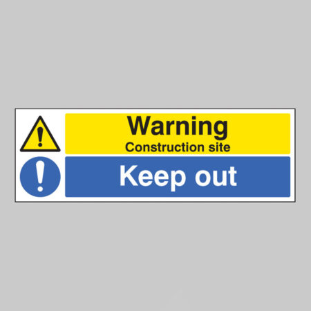 Warning construction site keep out