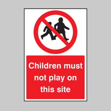 Children must not play on this site