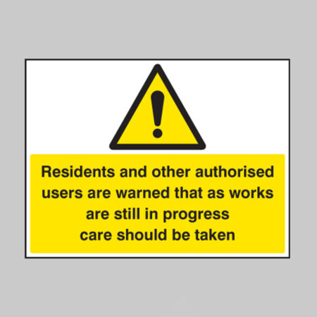 Residents and other users are warned etc