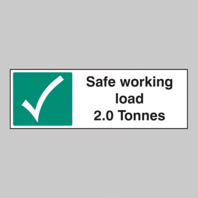 Safe working load 2. 0 tonnes