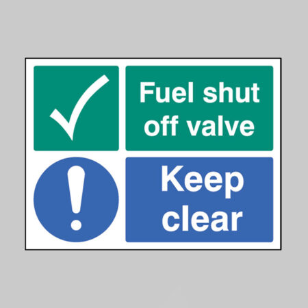 Fuel shut off valve Keep clear