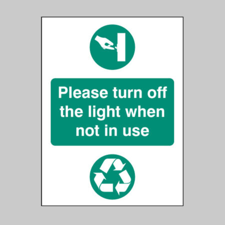 Please turn off the light when not in use