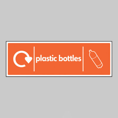 Plastic bottles - WRAP Recycling sign