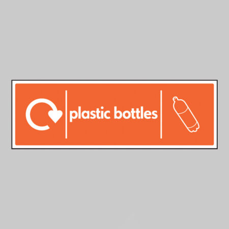 Plastic bottles - WRAP Recycling sign