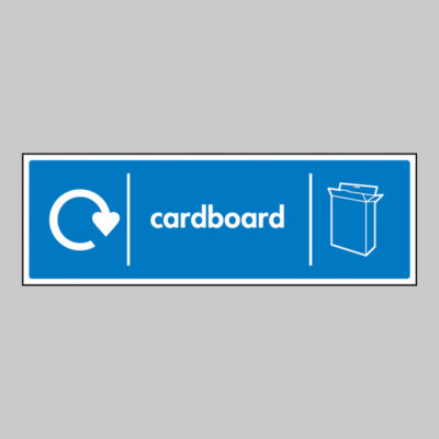 Cardboard - WRAP Recycling sign