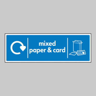 Mixed paper & card - WRAP Recycling sign