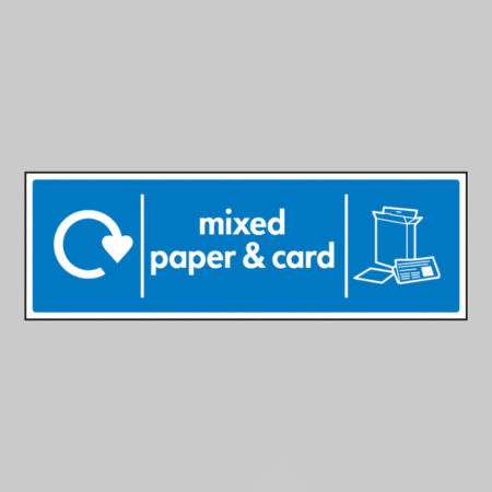 Mixed paper & card - WRAP Recycling sign