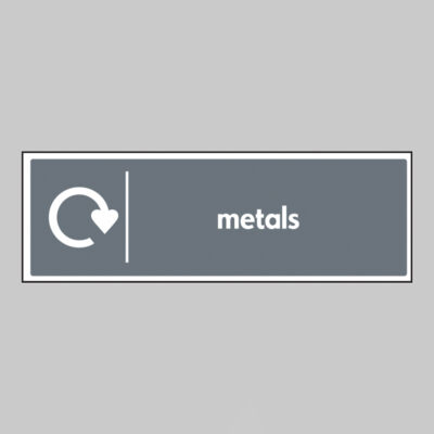 Metals - WRAP Recycling sign