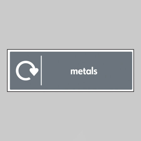 Metals - WRAP Recycling sign