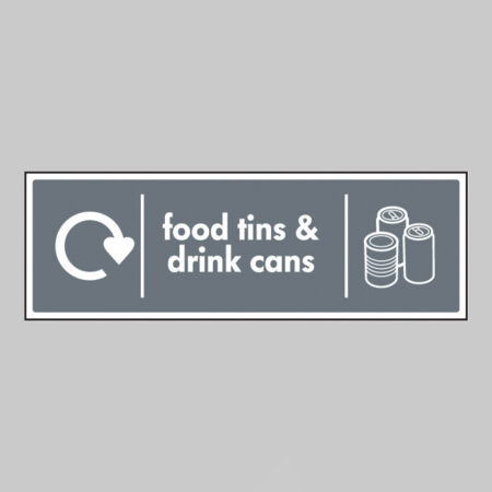 Food tins & drink cans - WRAP Recycling sign