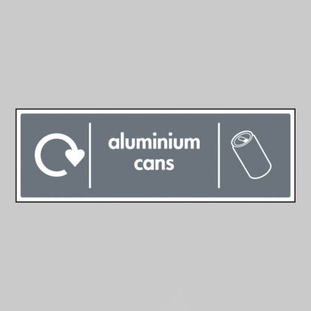 Aluminium cans - WRAP Recycling sign