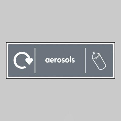 Aerosols - WRAP Recycling sign