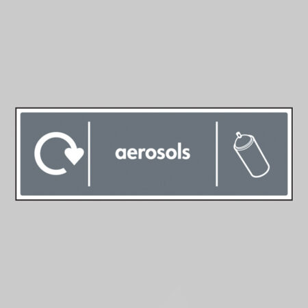 Aerosols - WRAP Recycling sign