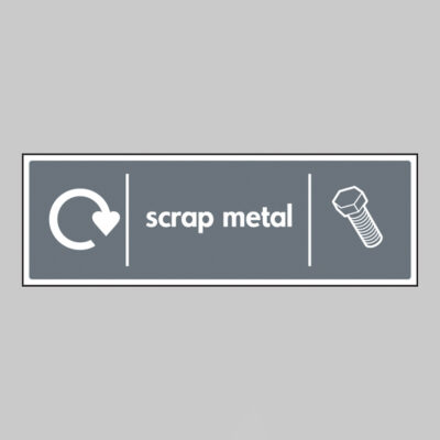 Scrap metal - WRAP Recycling sign