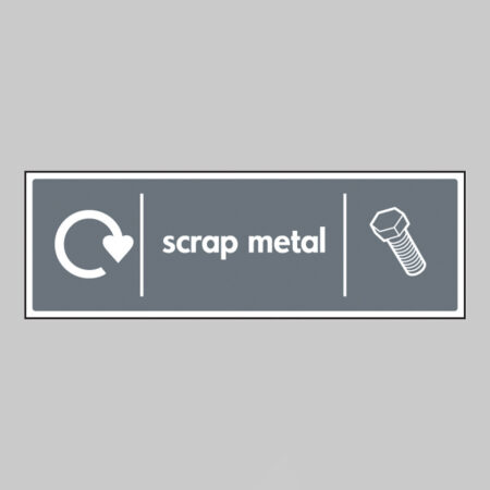 Scrap metal - WRAP Recycling sign