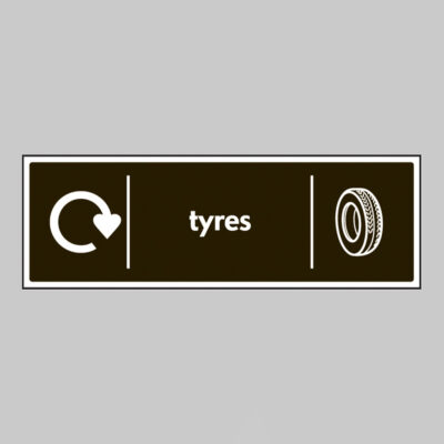 Tyres - WRAP Recycling sign
