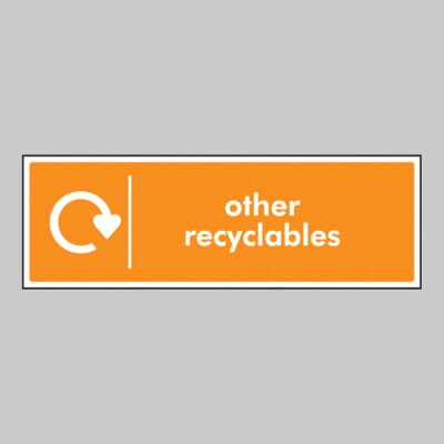 Other recyclables - WRAP Recycling sign