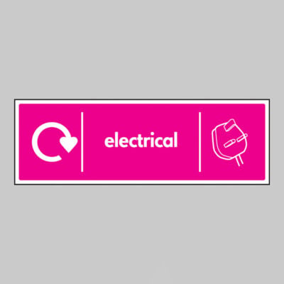 Electricals - WRAP Recycling sign