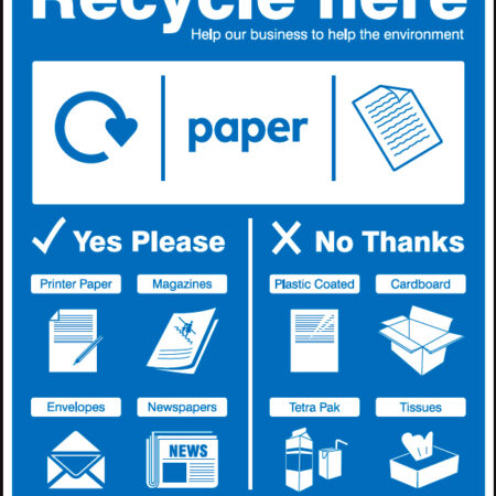 Paper - WRAP Recycle here sign