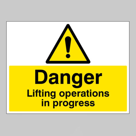 Danger Lifting operations in progress