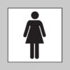 EasiFIX projecting sign 150x200mm face size - Ladies symbol