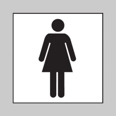 EasiFIX projecting sign 150x200mm face size - Ladies symbol