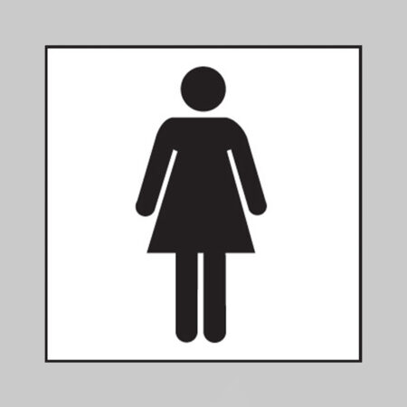 EasiFIX projecting sign 150x200mm face size - Ladies symbol