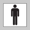 EasiFIX projecting sign 150x200mm face size - Gents symbol