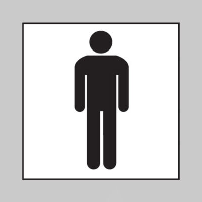 EasiFIX projecting sign 150x200mm face size - Gents symbol
