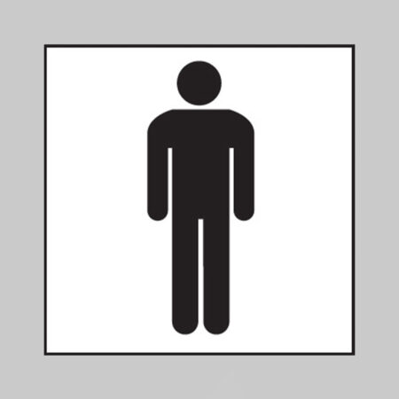 EasiFIX projecting sign 150x200mm face size - Gents symbol