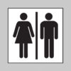 EasiFIX projecting sign 150x200mm face size - Toilets
