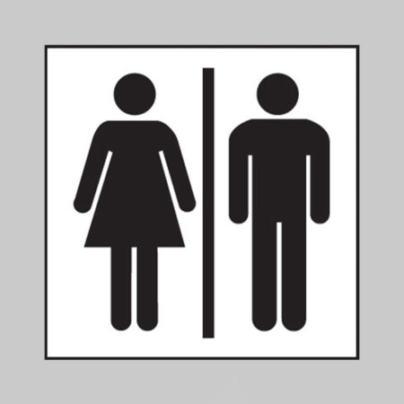 EasiFIX projecting sign 150x200mm face size - Toilets
