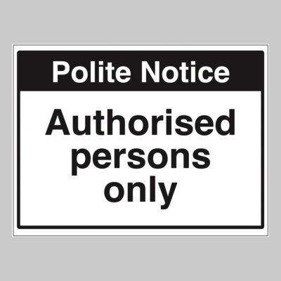 Notice- authorised persons only