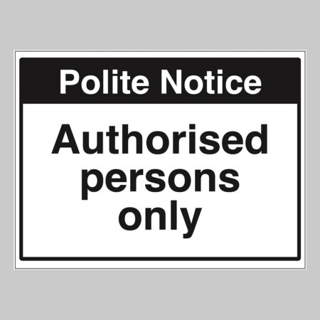 Notice- authorised persons only
