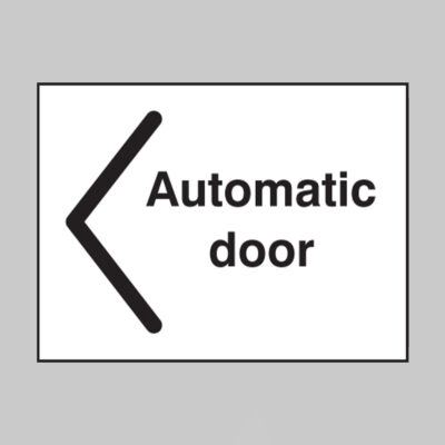Automatic door arrowhead left