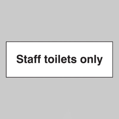 Staff toilets only