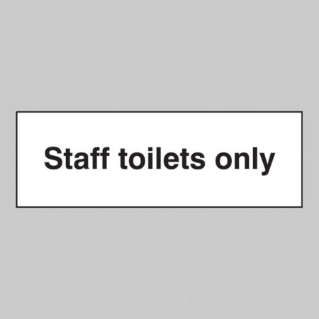 Staff toilets only