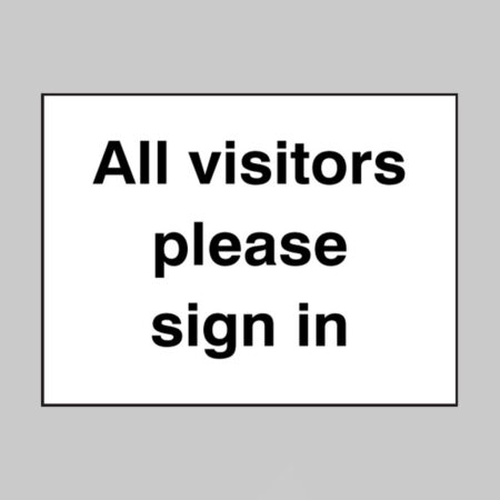 All visitors please sign in